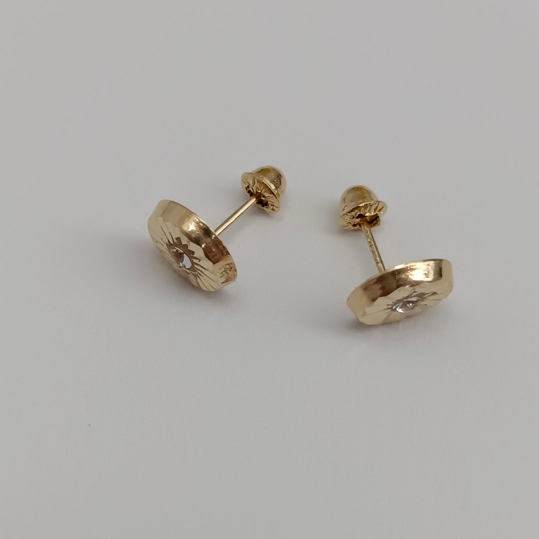 BROQUELES BROQUEL FIG BOTON C CIRCONIA 14K 0.2916 GR (NUEVO)