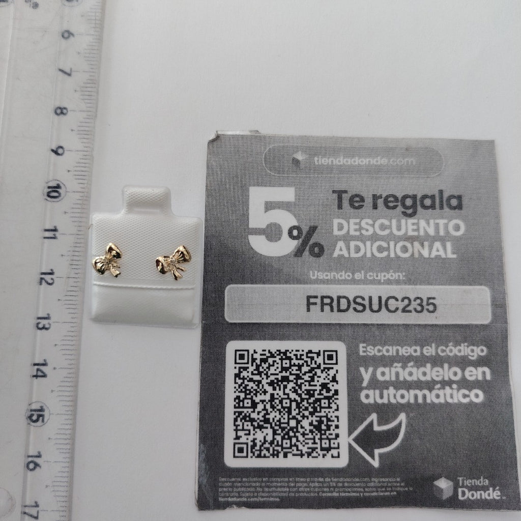 BROQUELES BROQUEL FIG MOÑO C CIRCONIA 14K 0.2441 GR (NUEVO)