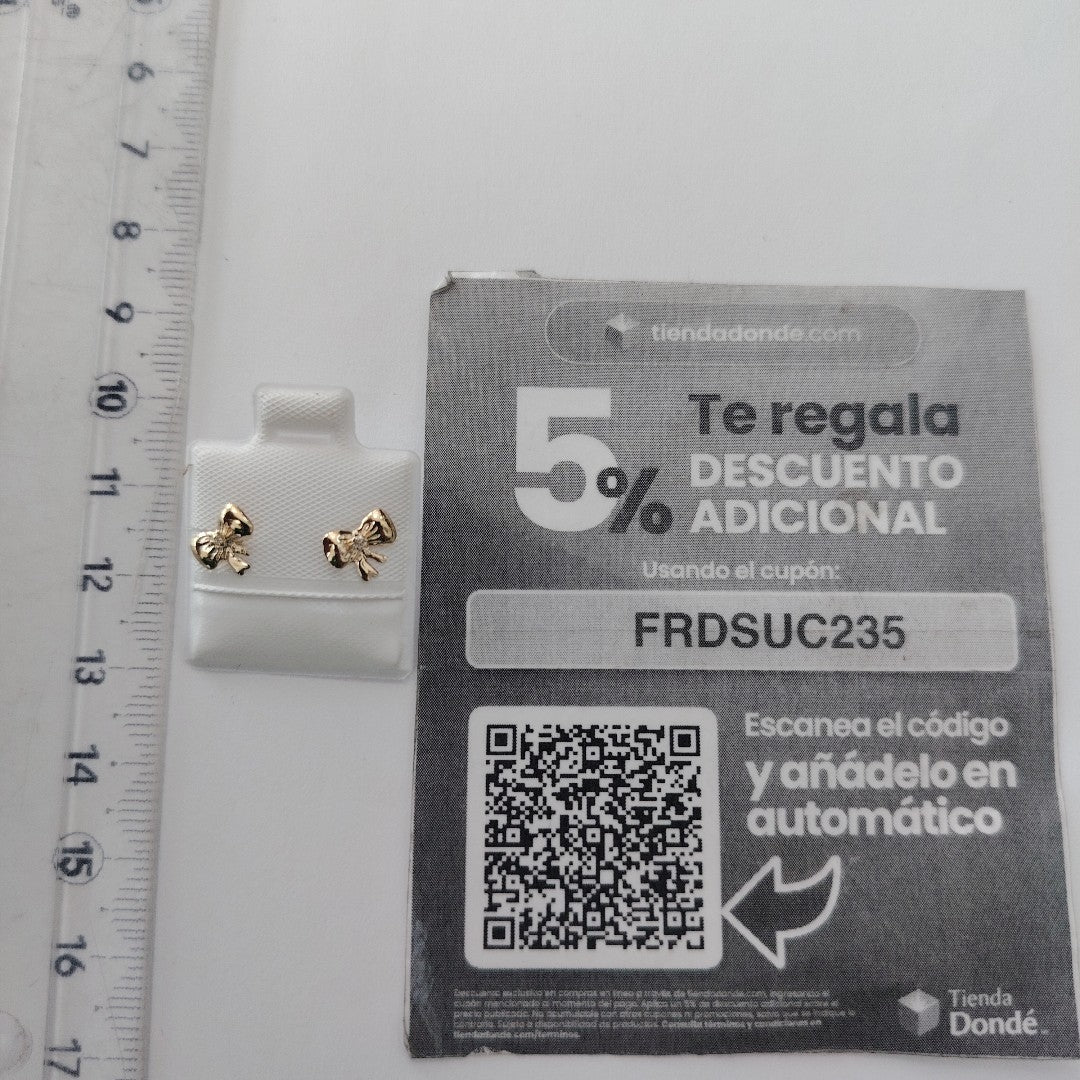 BROQUELES BROQUEL FIG MOÑO C CIRCONIA 14K 0.2441 GR (NUEVO)