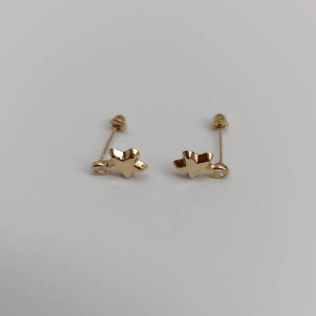 BROQUELES BROQUEL FIG ESTRELLA C CIRCONIA 14K 0.2603 GR (NUEVO)