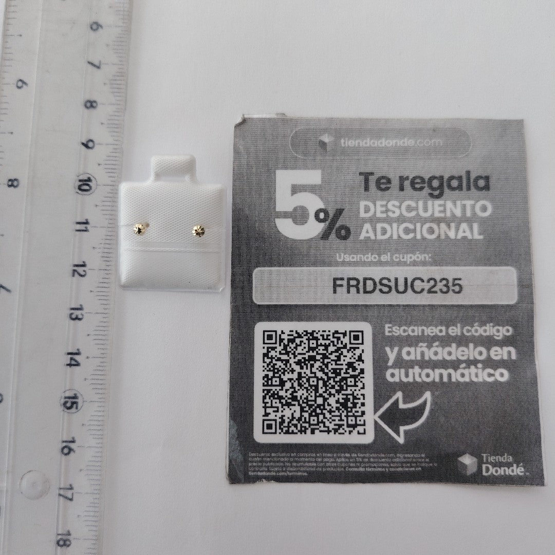 BROQUELES BROQUEL FIG HONGO 14K 0.17 GR (NUEVO)