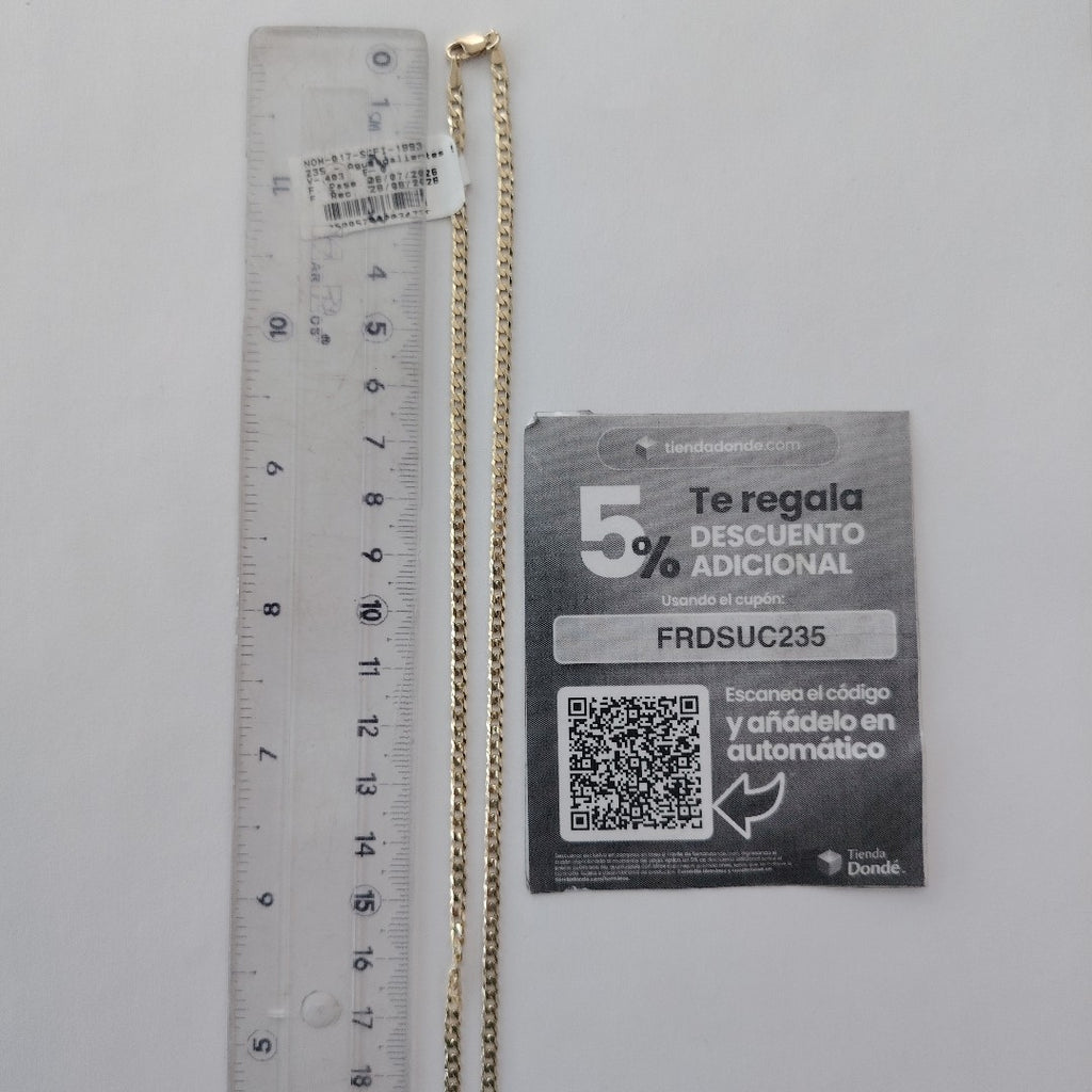 CADENA BARBADA 14K 60 CM 10 GR (NUEVO)