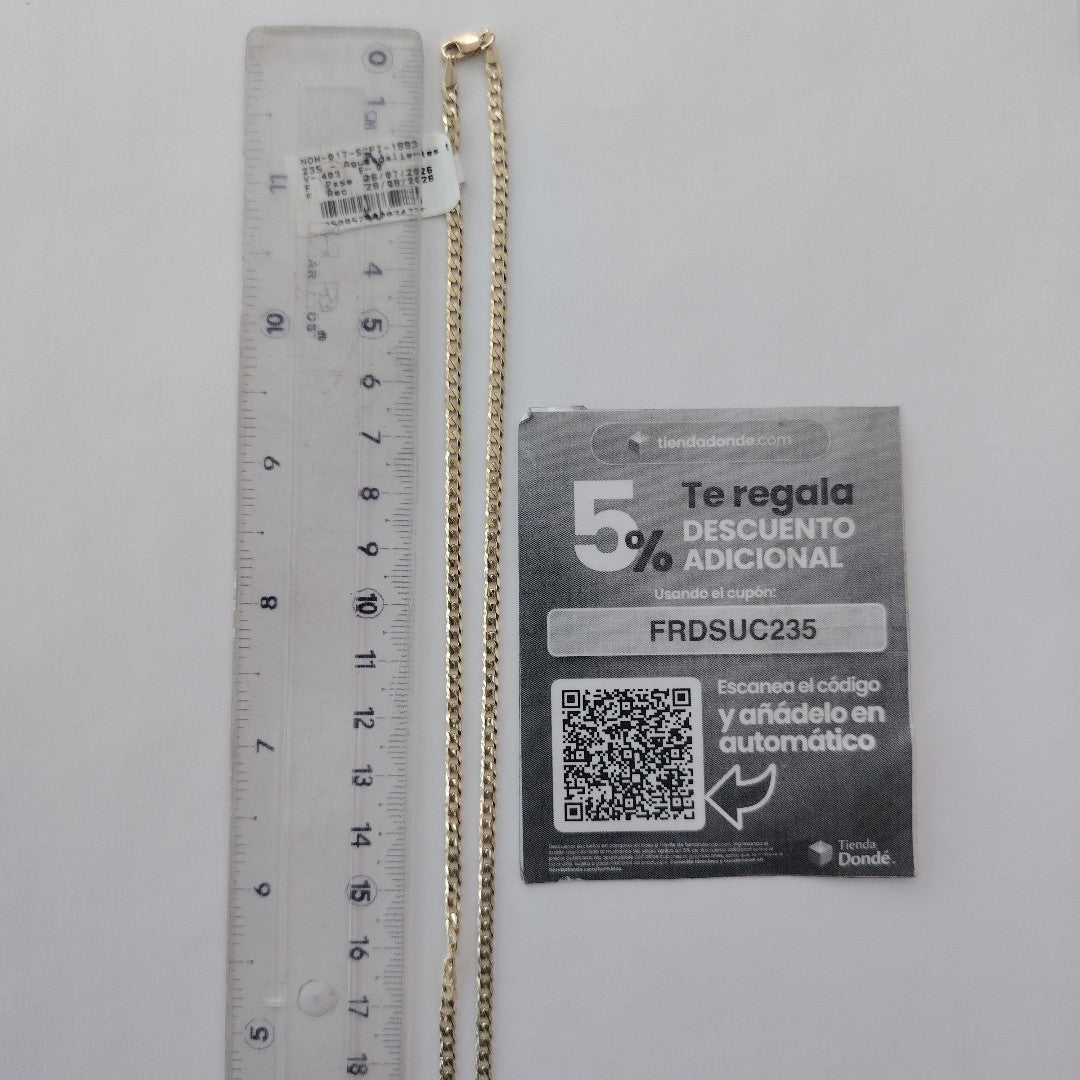 CADENA BARBADA 14K 60 CM 10 GR (NUEVO)