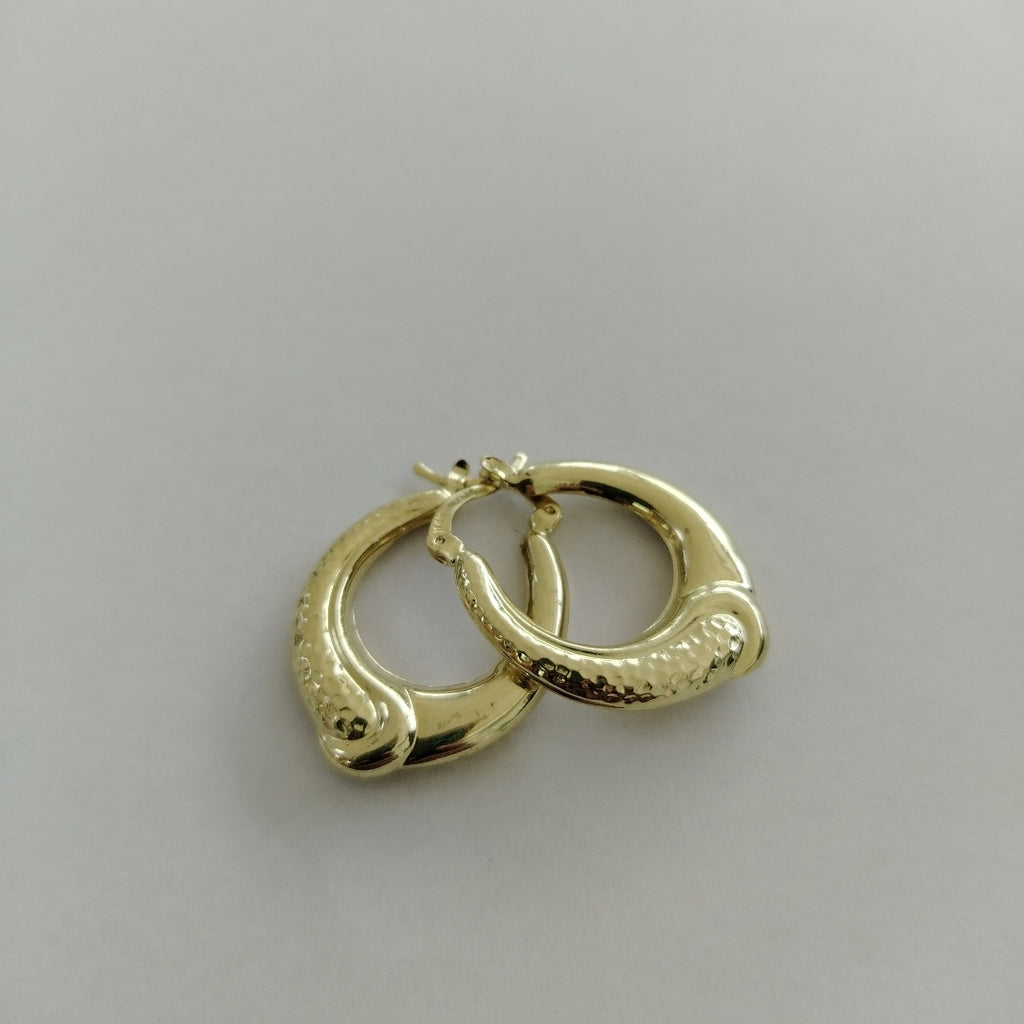ARETES ARRACADAS ENTRELAZADAS 14K 2.6 GR (NUEVO)