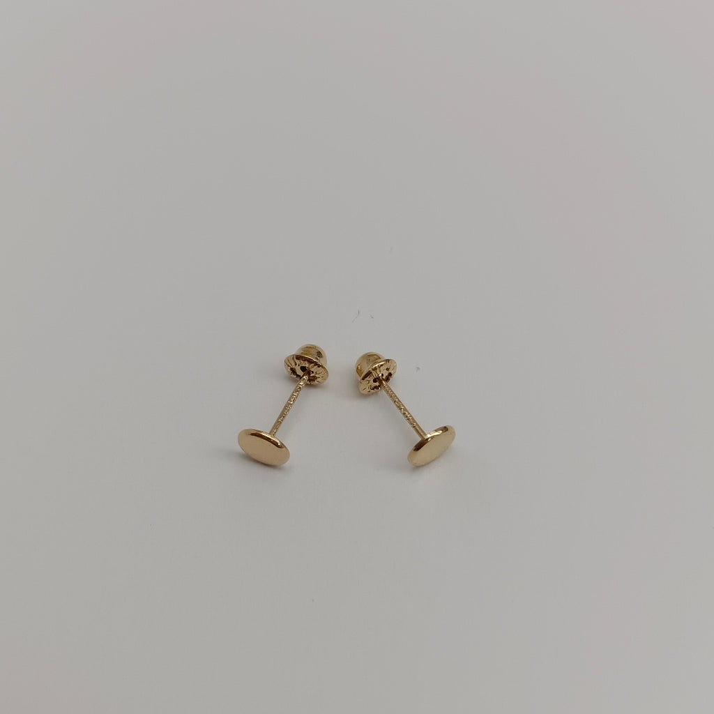 BROQUELES BROQUEL FIG TAPON REDONDO 14K 0.1408 GR (NUEVO)