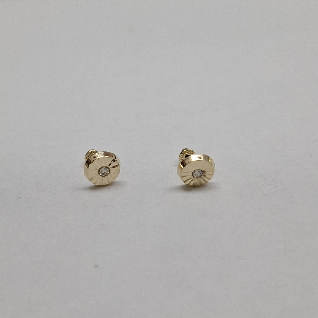 BROQUELES BROQUEL FIG BOTON C CIRCONIA 14K 0.2916 GR (NUEVO)