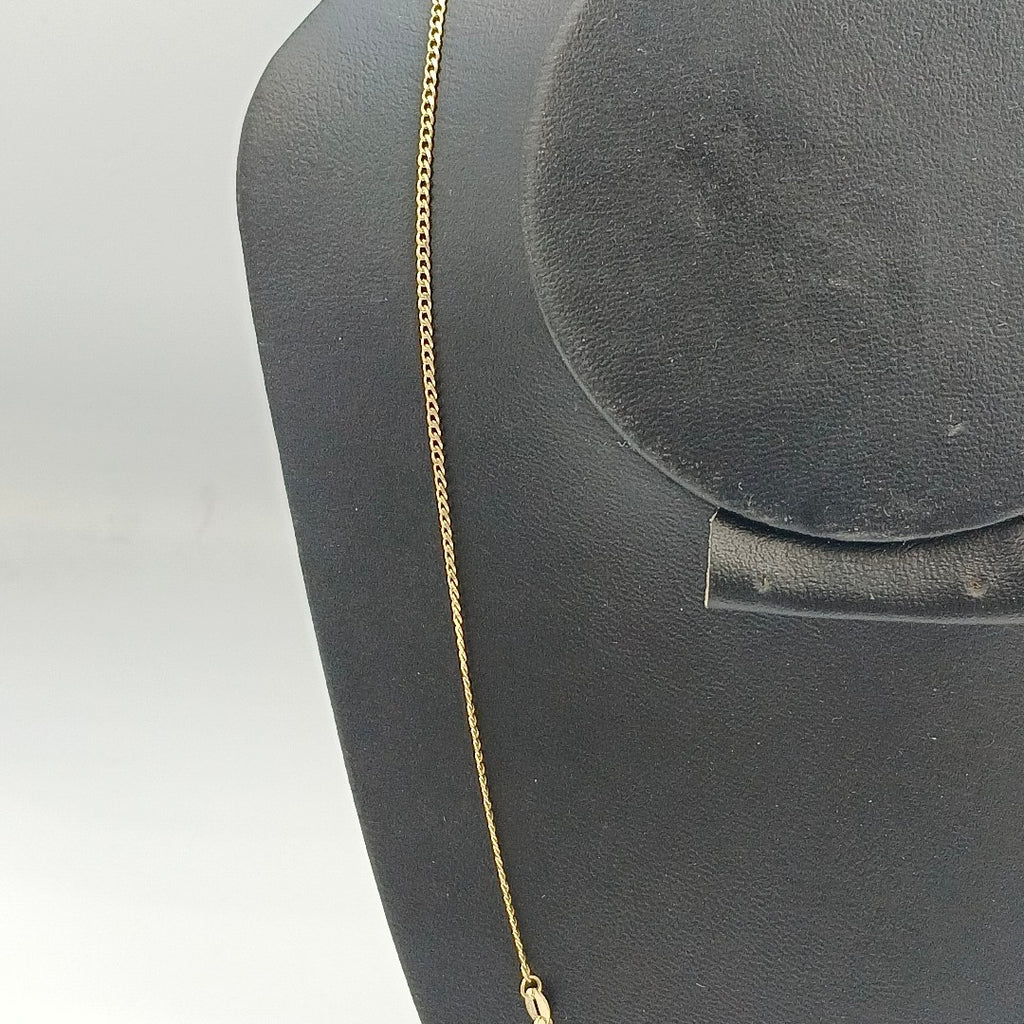 CADENAS TEJIDO BARBADA ORO 10K 55 CM 3.8 GR (NUEVO)