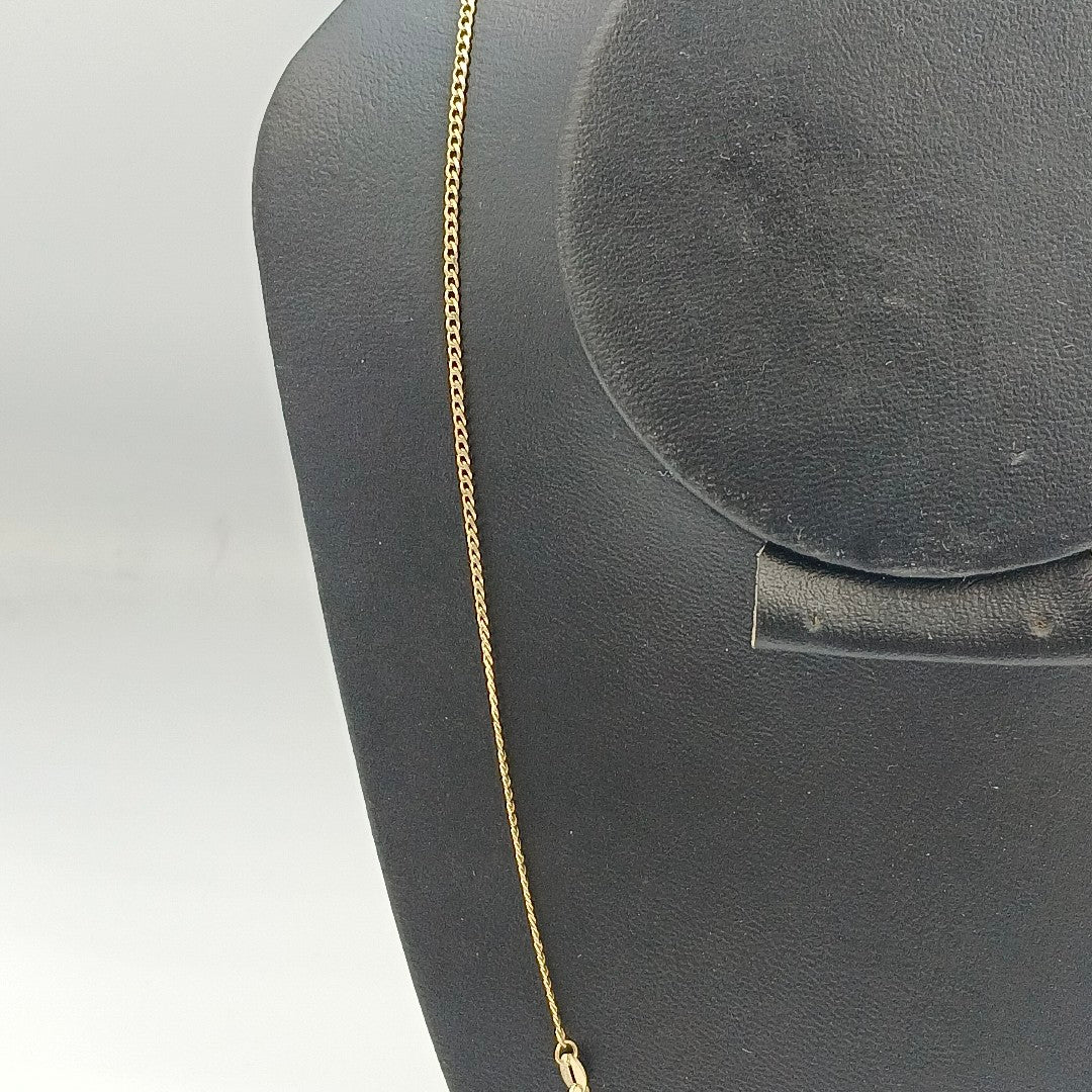 CADENAS TEJIDO BARBADA ORO 10K 55 CM 3.8 GR (NUEVO)