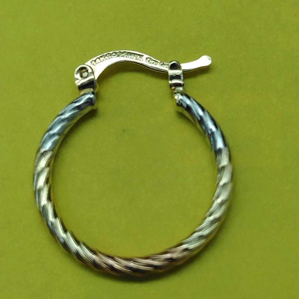 ARETES TEJIDO ARRACADAS TZL COMBINADAS 14K 1.8 GR (NUEVO)