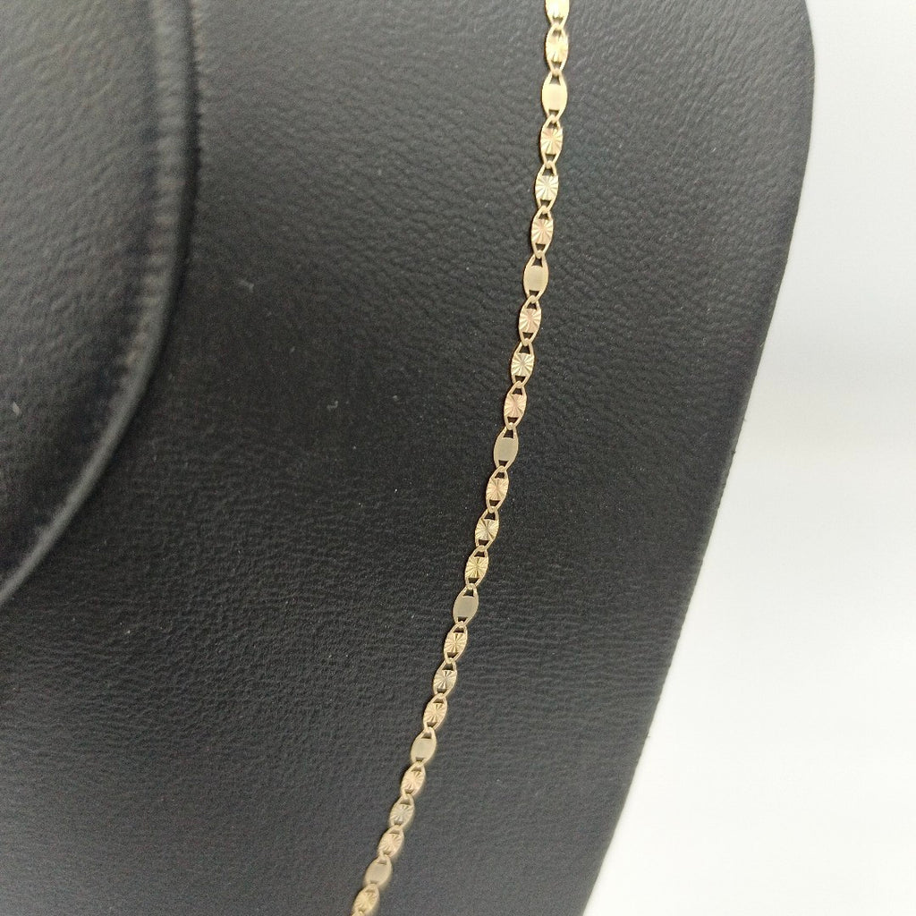 CADENAS TEJIDO GUCHI ORO 10K 40 A 45 CM 1.4 GR (NUEVO)