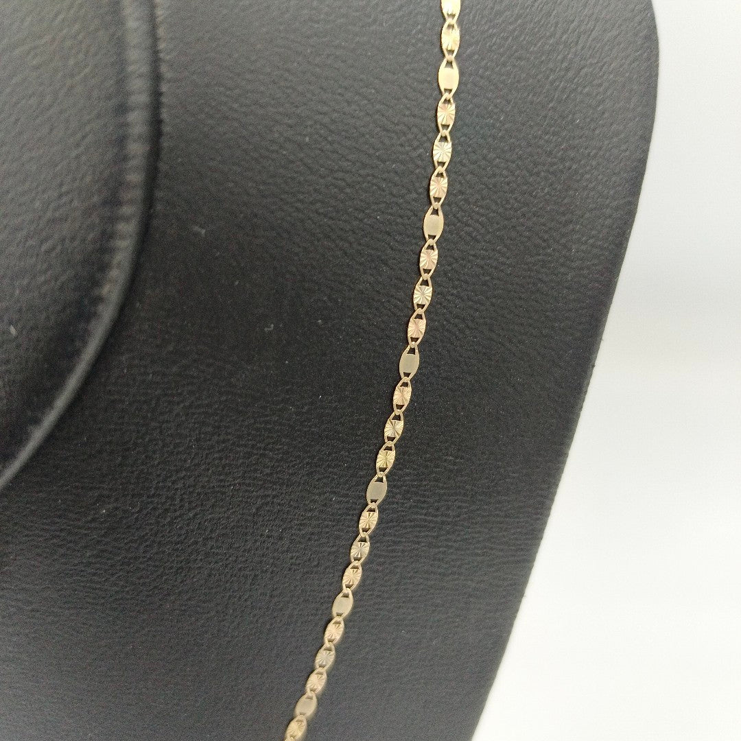 CADENAS TEJIDO GUCHI ORO 10K 40 A 45 CM 1.4 GR (NUEVO)
