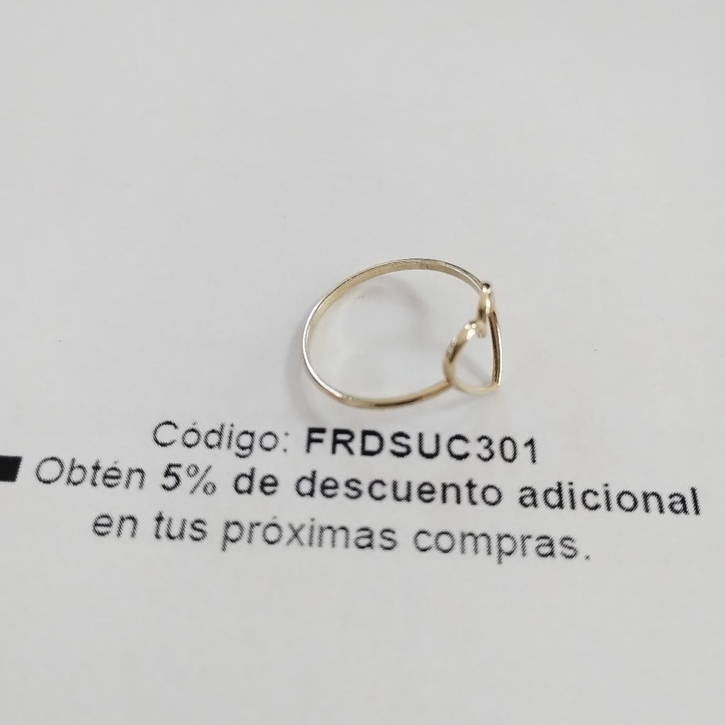 ANILLOS ANILLITO FIG CORAZON 10K TALLA 8 0.9 GR (NUEVO)