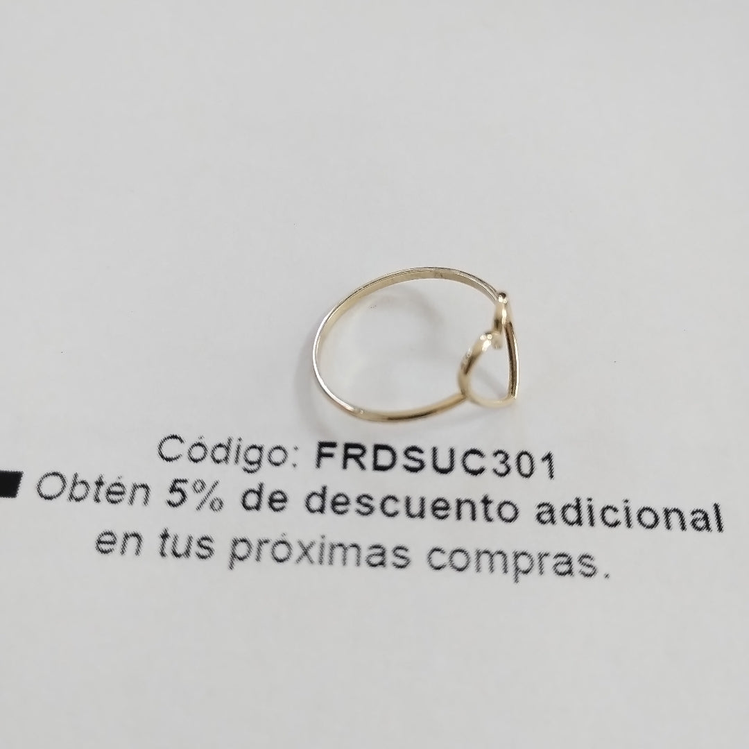 ANILLOS ANILLITO FIG CORAZON 10K TALLA 8 0.9 GR (NUEVO)