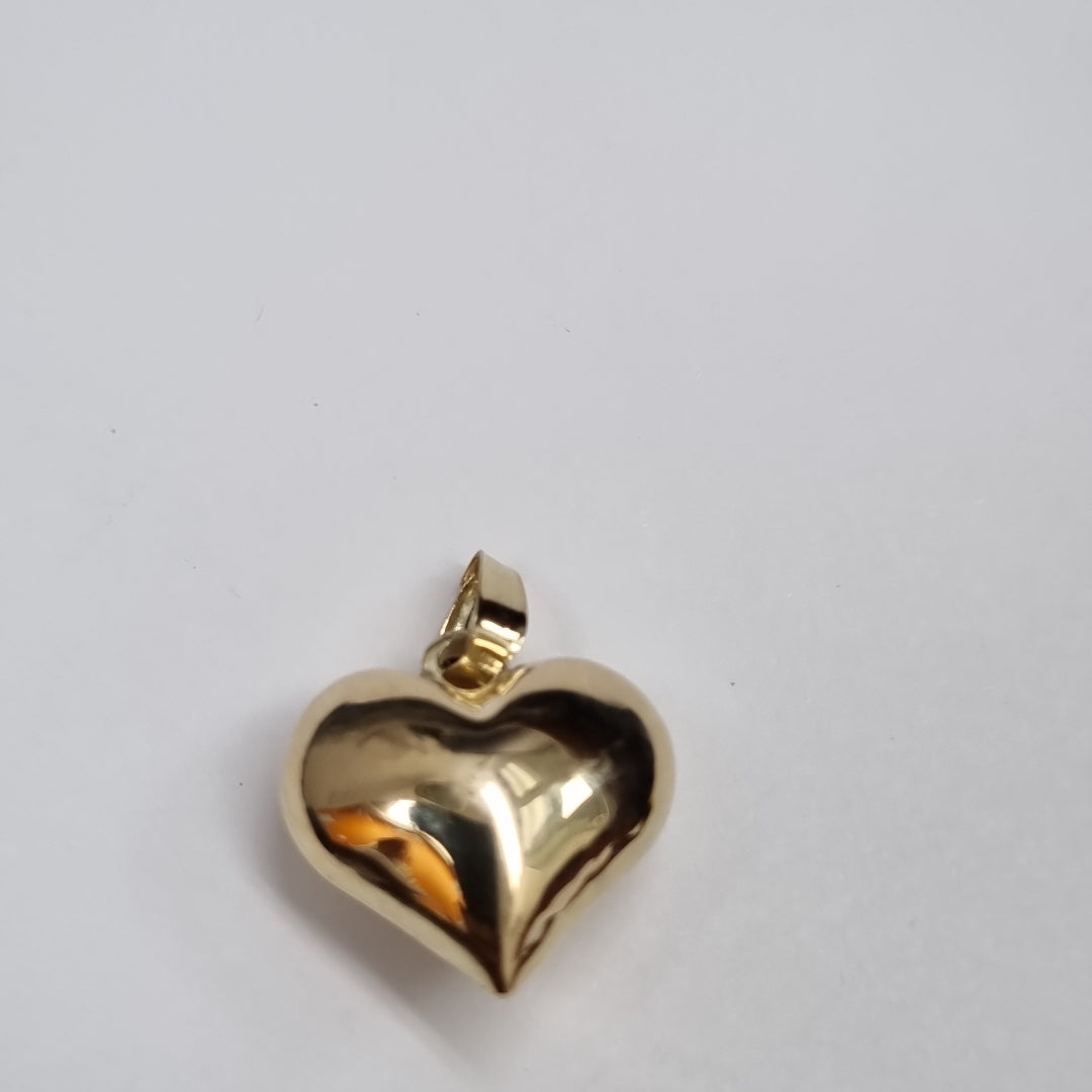 DIJE TEJIDO CORAZON LISO 14K 1.4 GR (NUEVO)