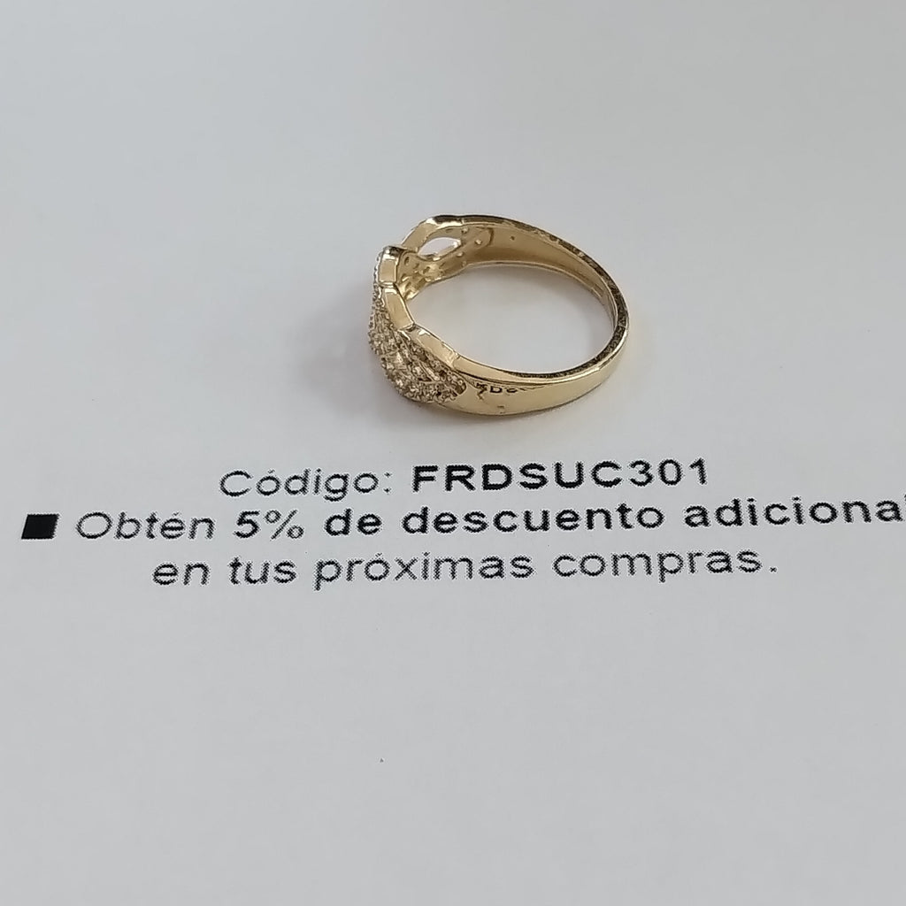 ANILLOS C CIRCONIAS 14K TALLA 8 2.6 GR (NUEVO)
