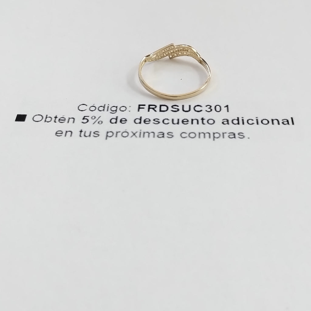 ANILLOS CON CIRCONIAS 14K TALLA 7 0.9 GR (NUEVO)
