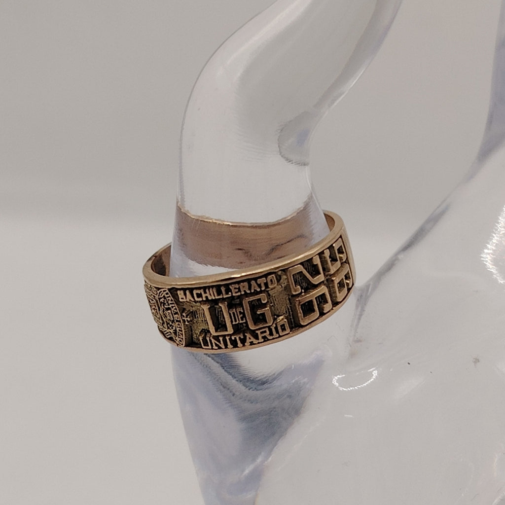 ANILLO CONMEMORATIVO ORO 10 K 5,60 GRMS (SEMINUEVO)