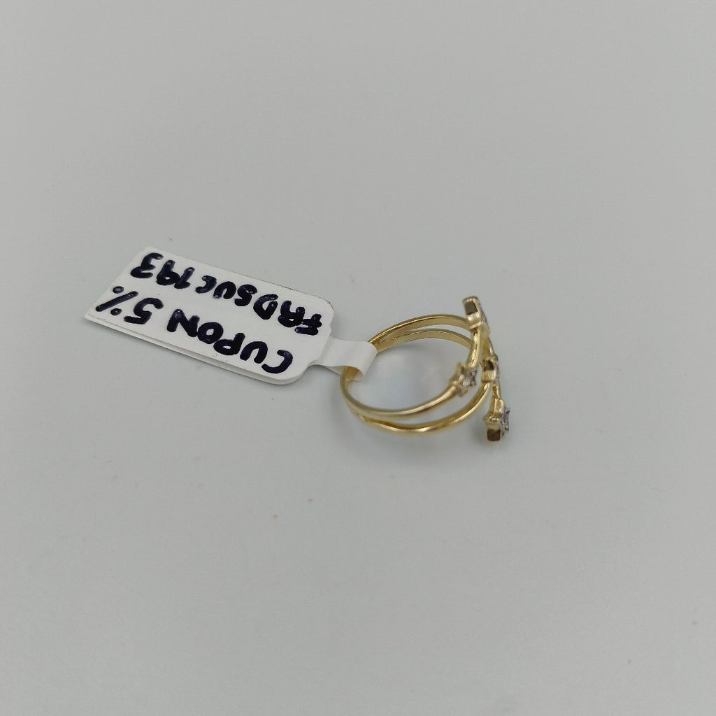 ANILLOS ANILLITO FIG ESTRELLA CON CIRCNIAS 10K TALLA 7 2.3 GR (NUEVO)