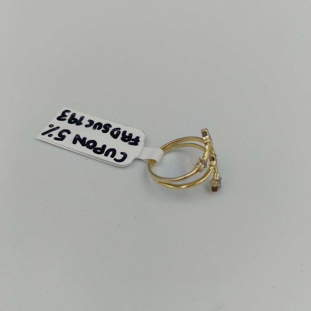 ANILLOS ANILLITO FIG ESTRELLA CON CIRCNIAS 10K TALLA 7 2.3 GR (NUEVO)