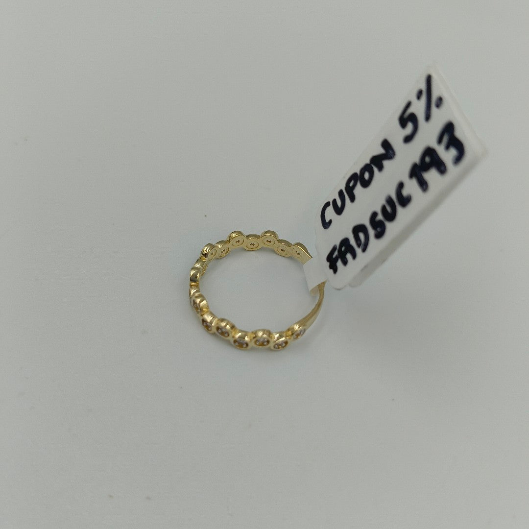 ANILLO ANILLITO C CIRCONIAS 14K 9 TALLA 2.1 GR (NUEVO)