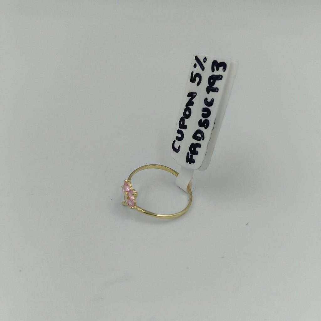 ANILLOS FIG FLOR PIEDRAS COL 14K TALLA 7 0.9 GR (NUEVO)