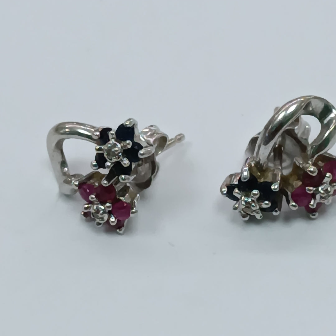 ARETES PAR ORO BLANCO 14 K 2,00 GRMS (SEMINUEVO)