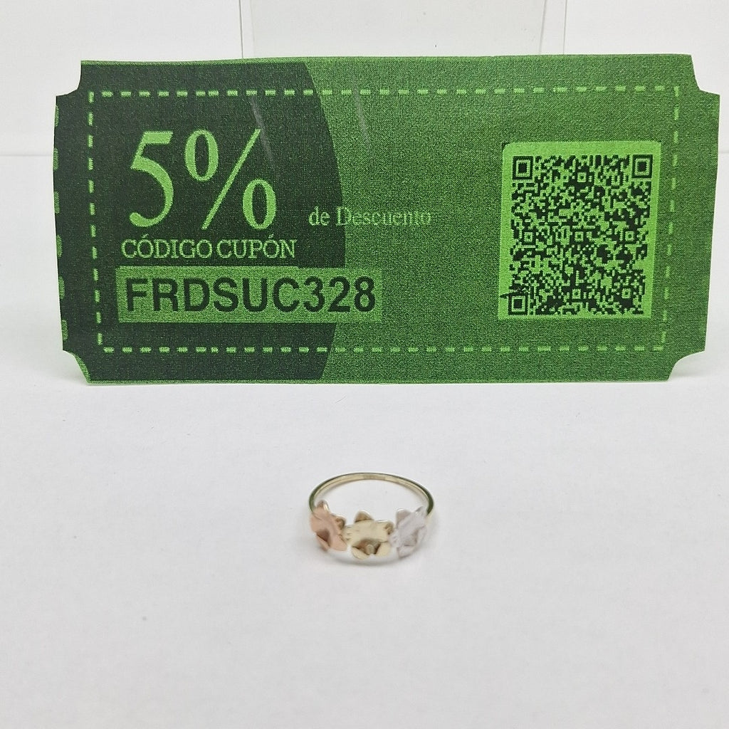 ANILLOS ANILLITO FIG FLORES 10K TALLA 7 1.2 GR (NUEVO)