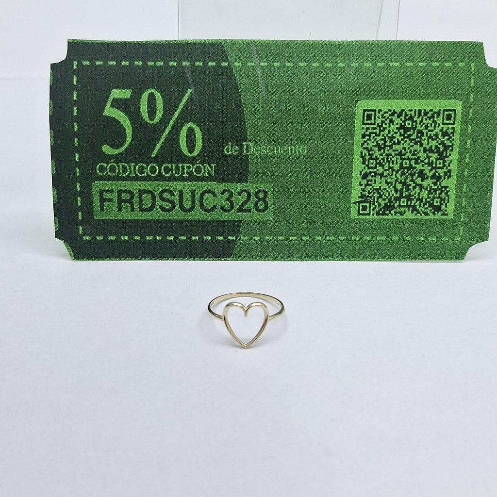 ANILLOS ANILLITO FIG CORAZON 10K TALLA 7 0.8 GR (NUEVO)