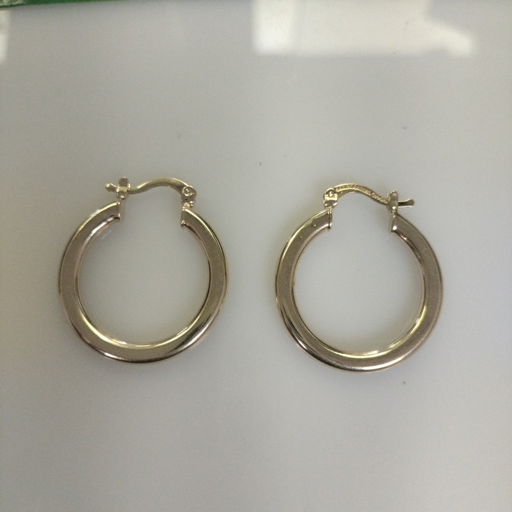 ARETES TEJIDO ARRACADA LISA 14K 2.1 GR (NUEVO)