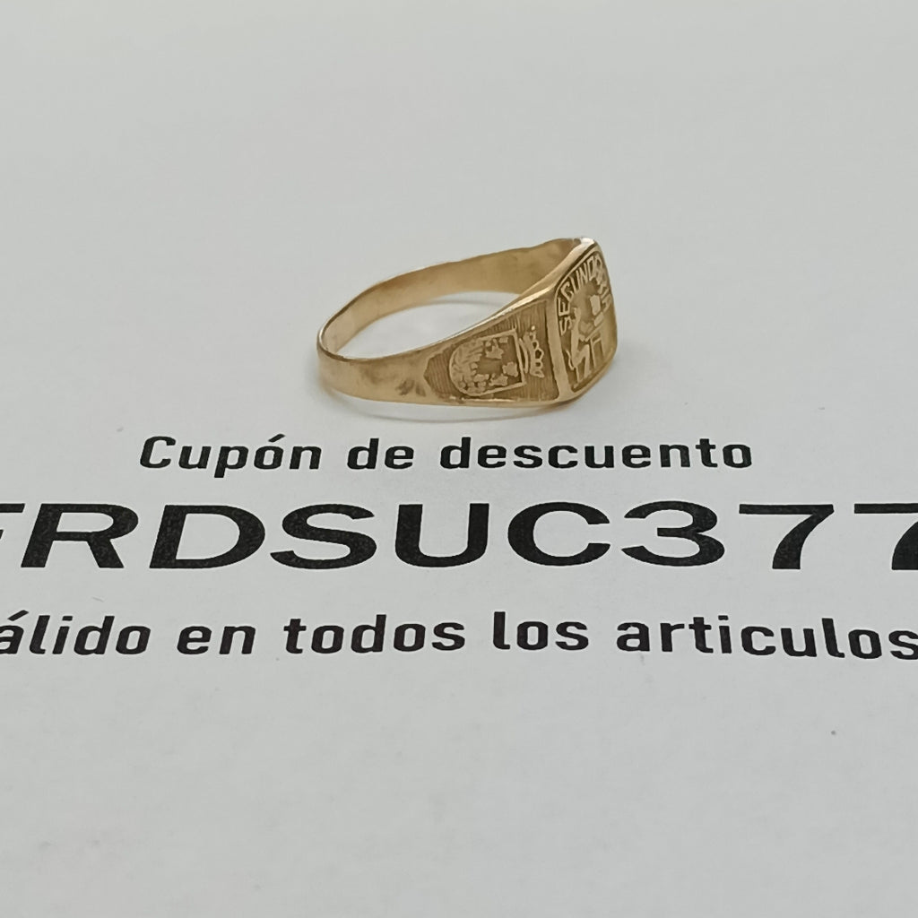 ANILLO DE GRADUACIÓN ORO 8 K 1.7 GRMS (SEMINUEVO)