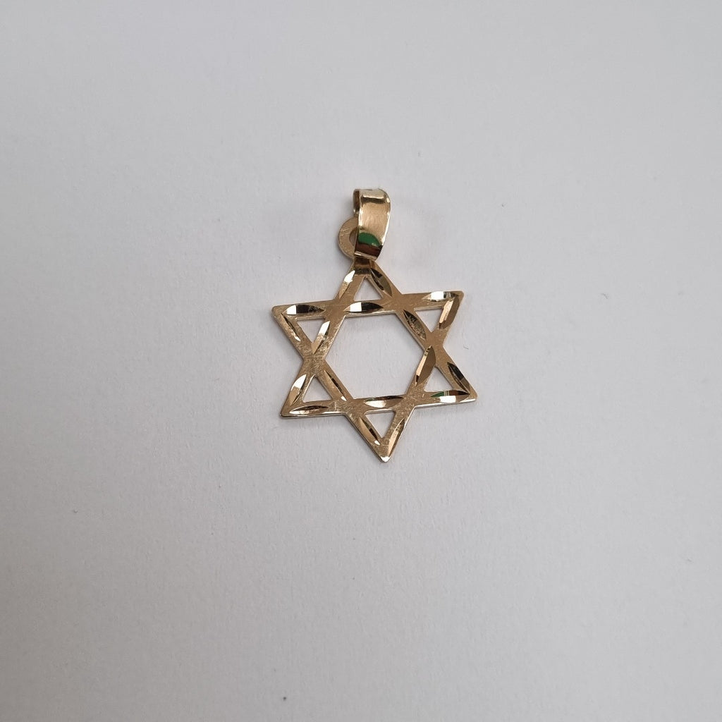 DIJE TEJIDO ESTRELLA DE DAVID 14K 0.5 GR (NUEVO)