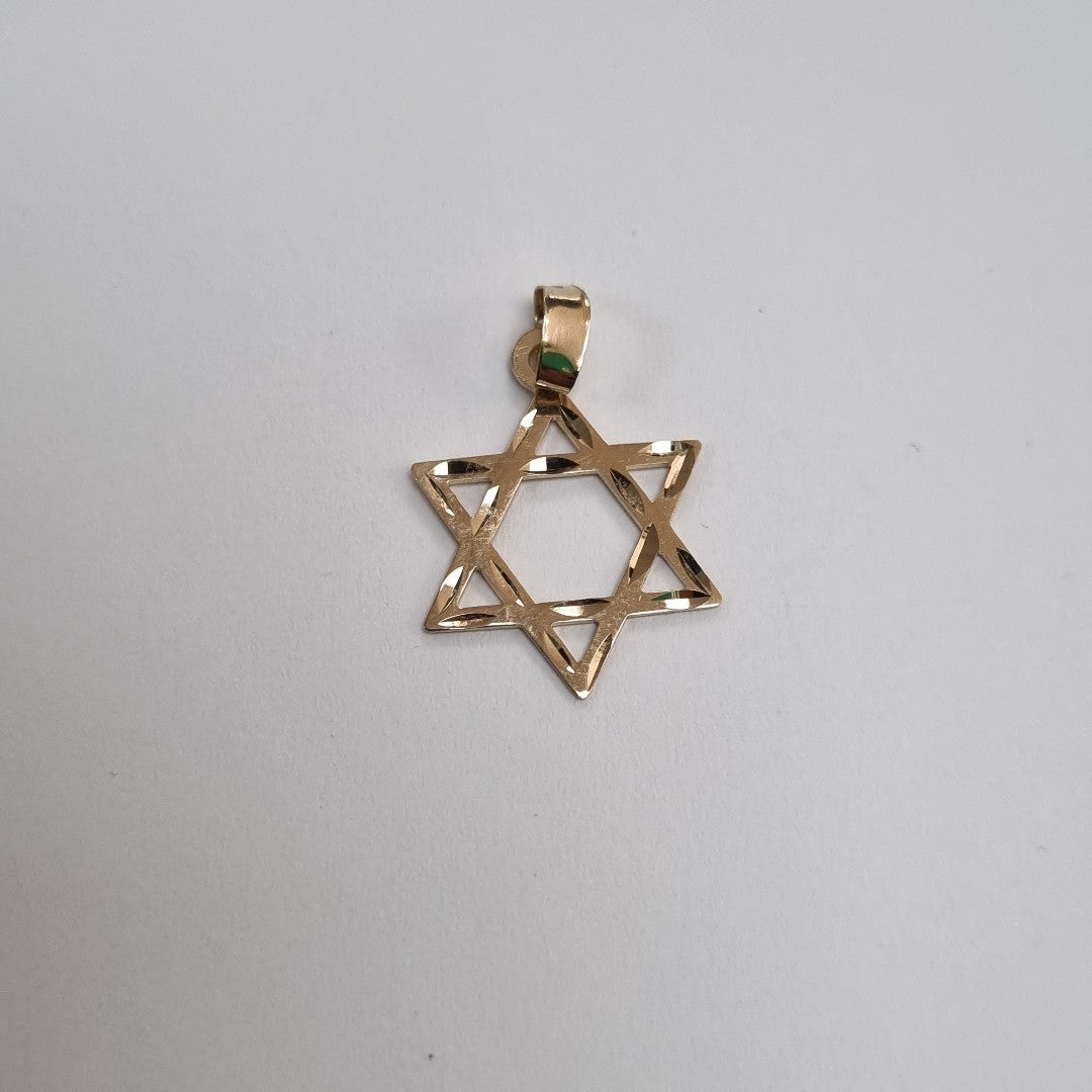 DIJE TEJIDO ESTRELLA DE DAVID 14K 0.5 GR (NUEVO)