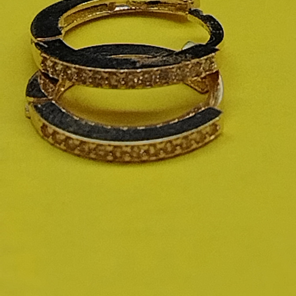 ARETES ARRACADAS CON CIRCONIAS 14K 1.2 GR (NUEVO)