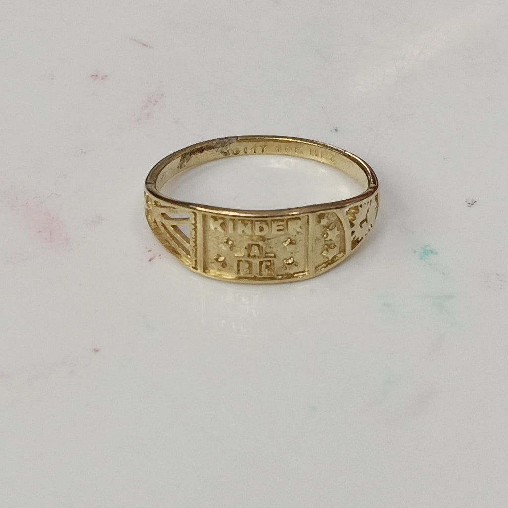 ANILLO DE GRADUACIÓN ORO 10 K 1.1 GRMS (SEMINUEVO)