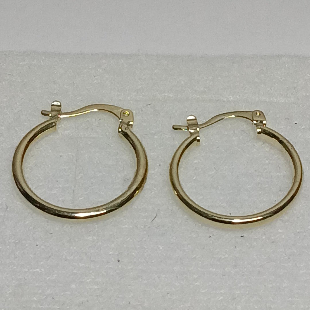 ARETES TEJIDO ARRACADAS LISAS 14K 1.1 GR (NUEVO)
