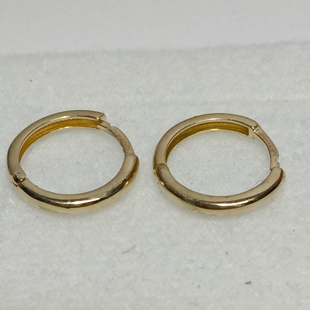 ARETES HUGGIES LISAS 14K 1.5 GR (NUEVO)