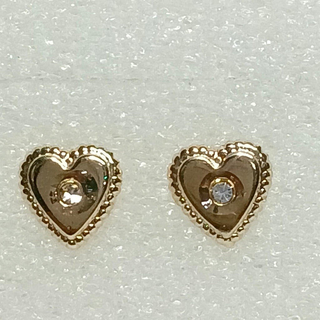 BROQUELES BROQUEL FIG CORAZON C CIRCONIA 14K 0.2614 GR (NUEVO)