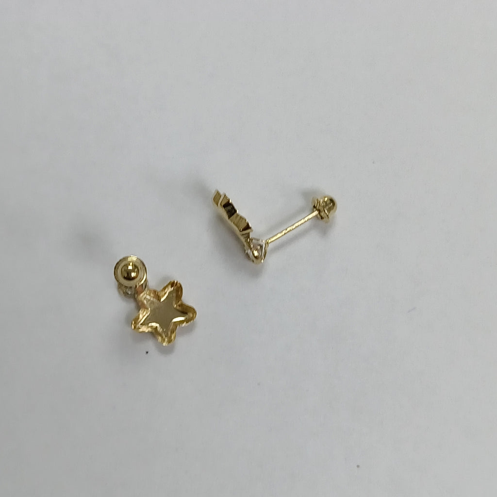 BROQUELES BROQUEL FIG ESTRELLA C CIRCONIA 14K 0.2603 GR (NUEVO)
