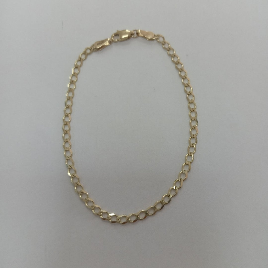 PULSERA TEJIDO BARBADA 14K 21 CM 3.9 GR (NUEVO)