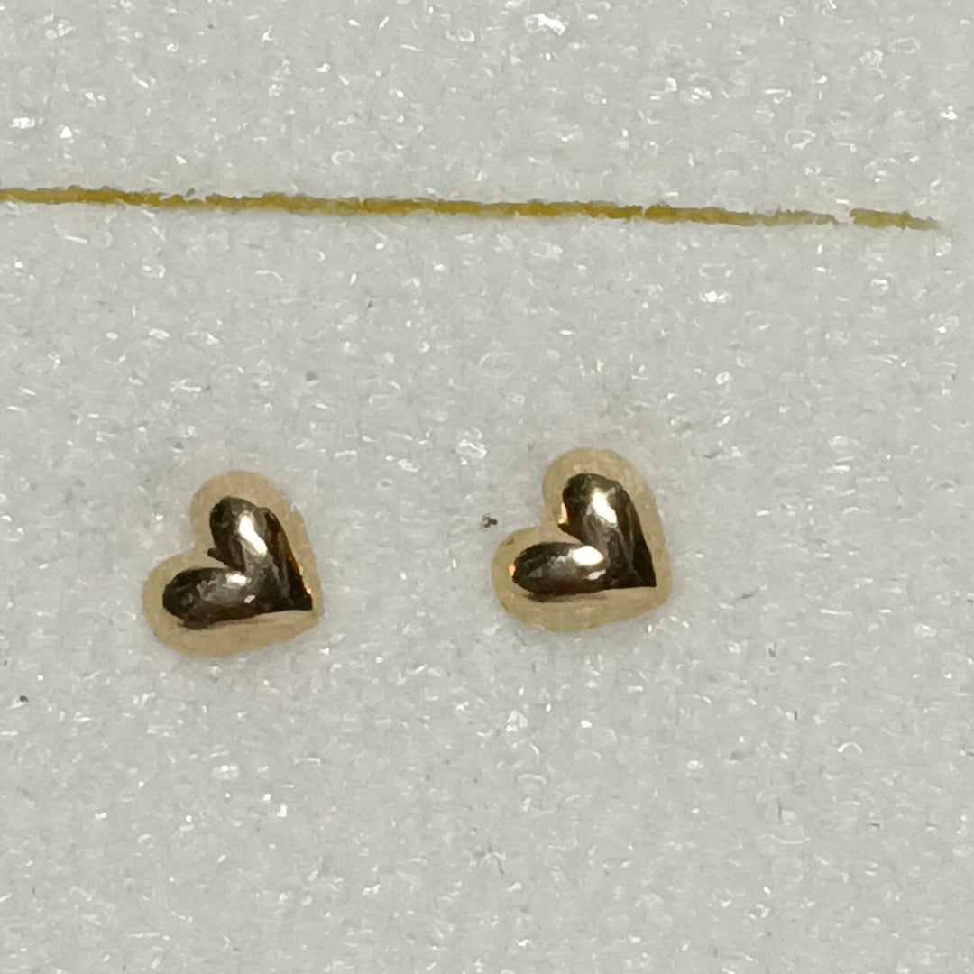 BROQUELES BROQUEL FIG CORAZON LISO 14K 0.1987 GR (NUEVO)