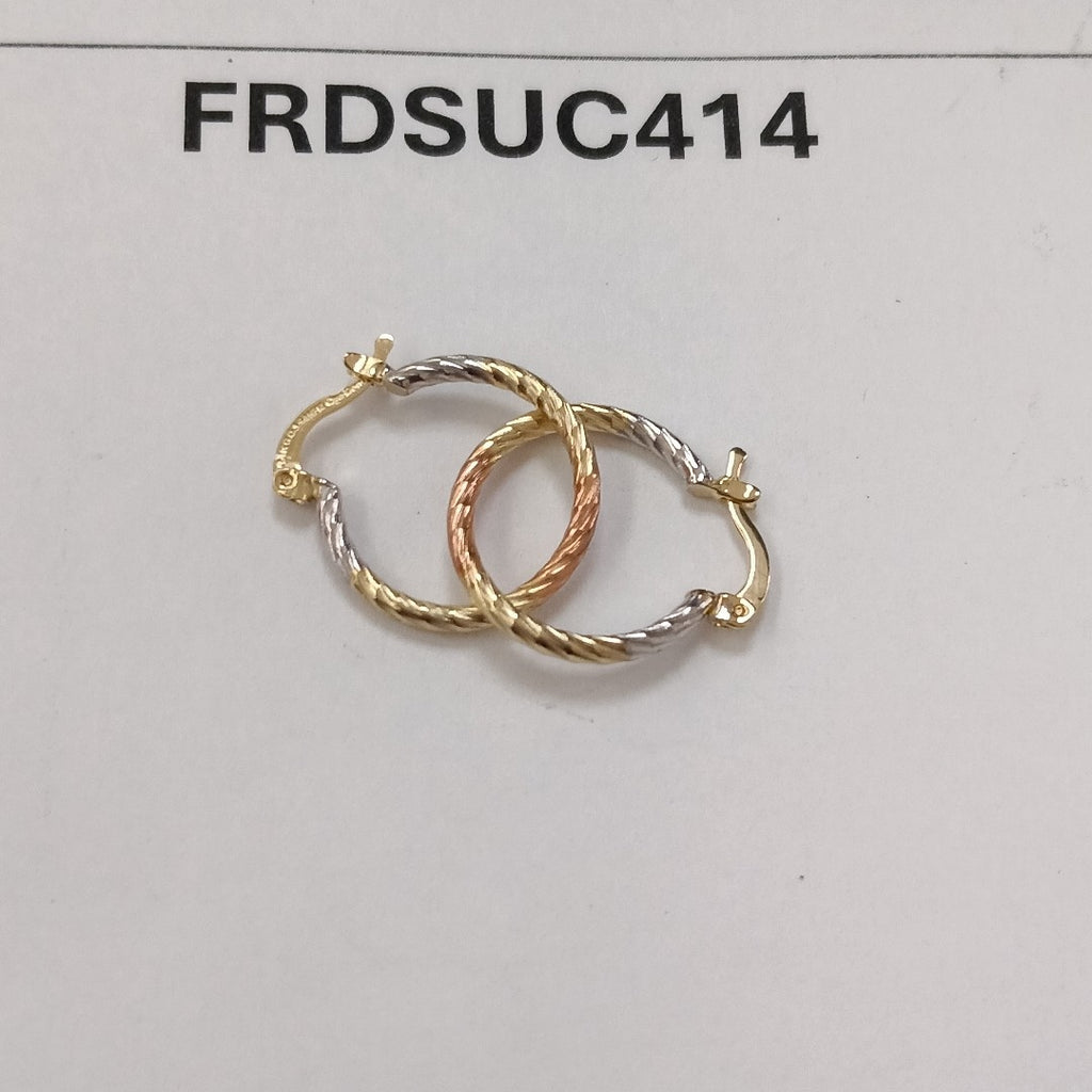 ARETES TEJIDO ARRACADAS TZL COMBINADAS 14K 1.8 GR (NUEVO)
