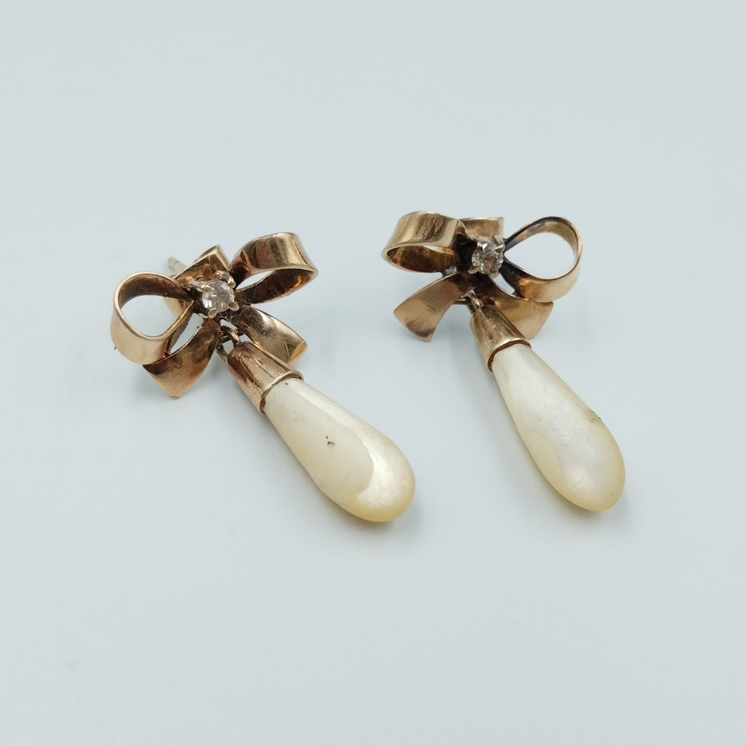 BROQUELES PAR ORO 14 K 5.8 GRMS (SEMINUEVO)