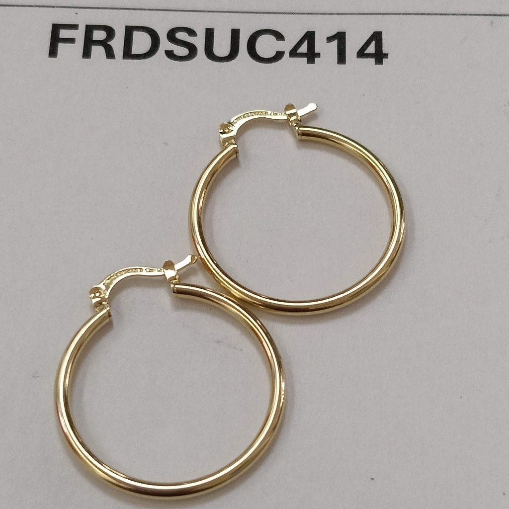 ARETES TEJIDO ARRACADAS LISAS 14K 1.5 GR (NUEVO)