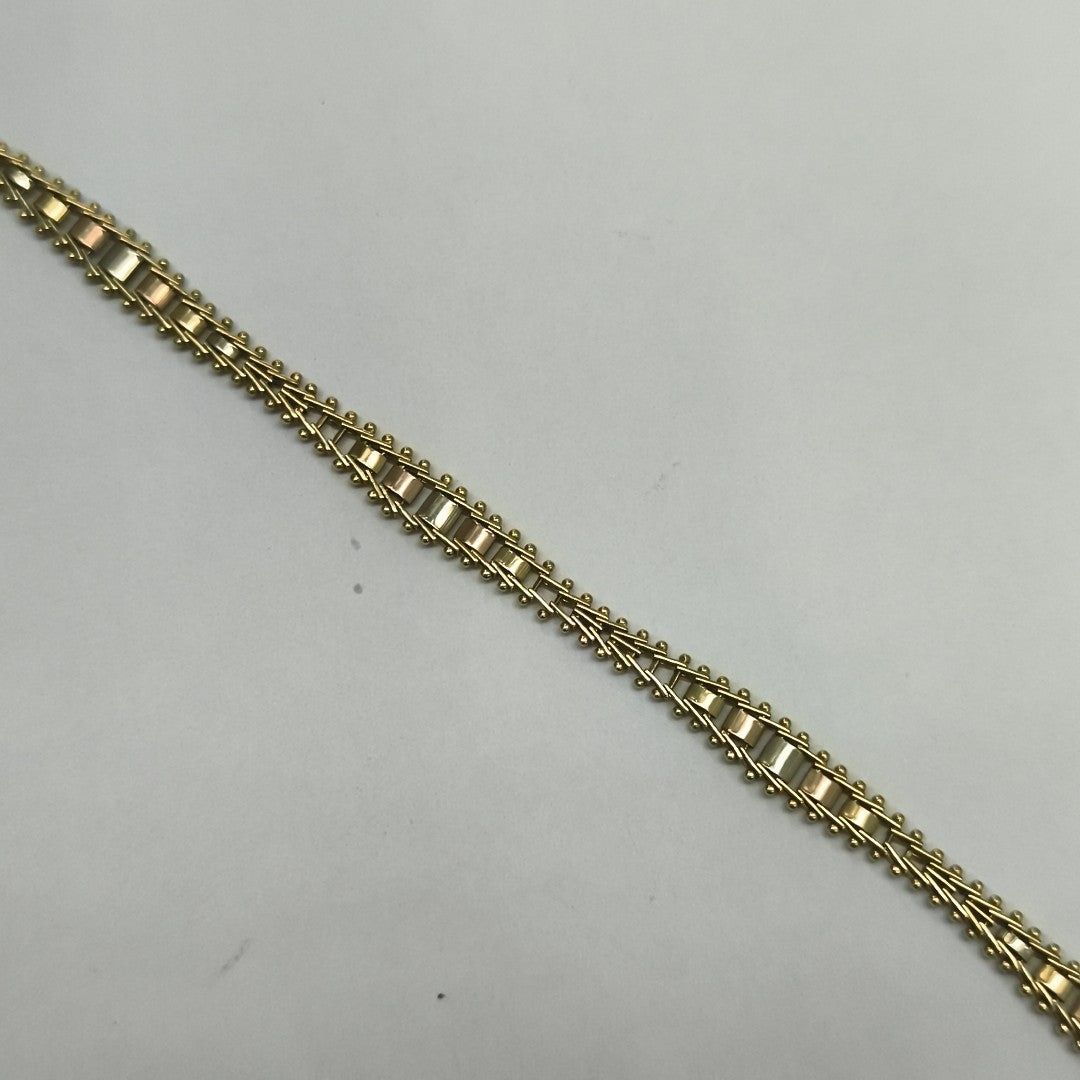 PULSERA ORO COMBINADO 10 K 7,00 GRMS (SEMINUEVO)