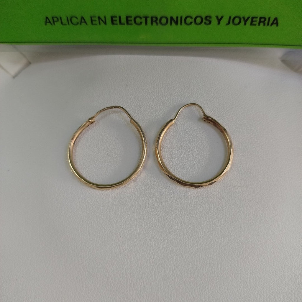 ARRACADAS PAR ORO 14 K 1.6 GRMS (SEMINUEVO)