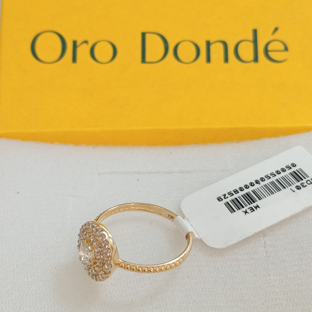 ANILLO ANILLITO C CIRCONIAS 14K 7 TALLA 1.9 GR (NUEVO)