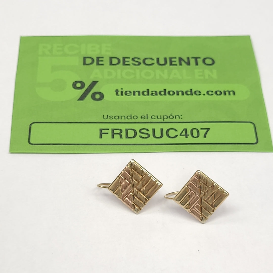 ARETES PAR ORO 14 K 1,90 GRMS (SEMINUEVO)