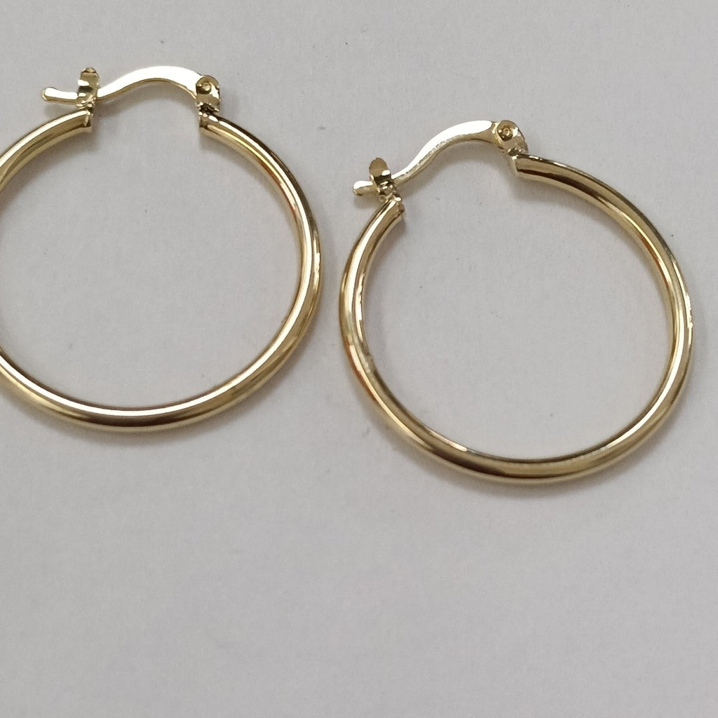ARETES TEJIDO ARRACADAS LISAS 14K 1.5 GR (NUEVO)