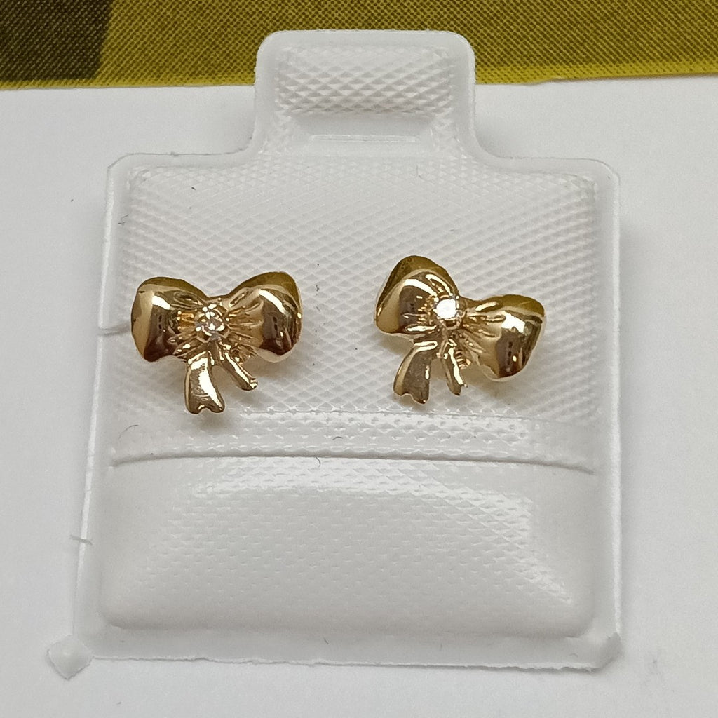 BROQUELES BROQUEL FIG MOÑO C CIRCONIA 14K 0.2441 GR (NUEVO)