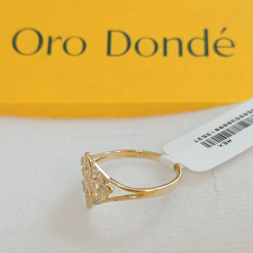 ANILLOS ANILLITO FIG NUDO DE BRUJA CON CIRCONIAS 10K TALLA 8 1.8 GR (NUEVO)